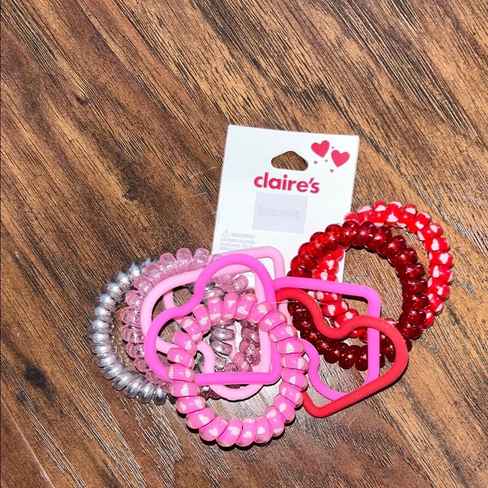 NEW Claire's Colorful Necklaces and Hair Tie Set